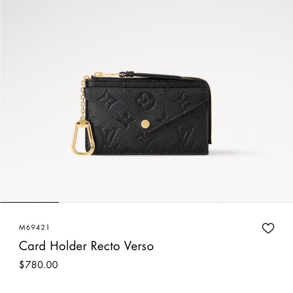 Louis Vuitton Card Holder Recto